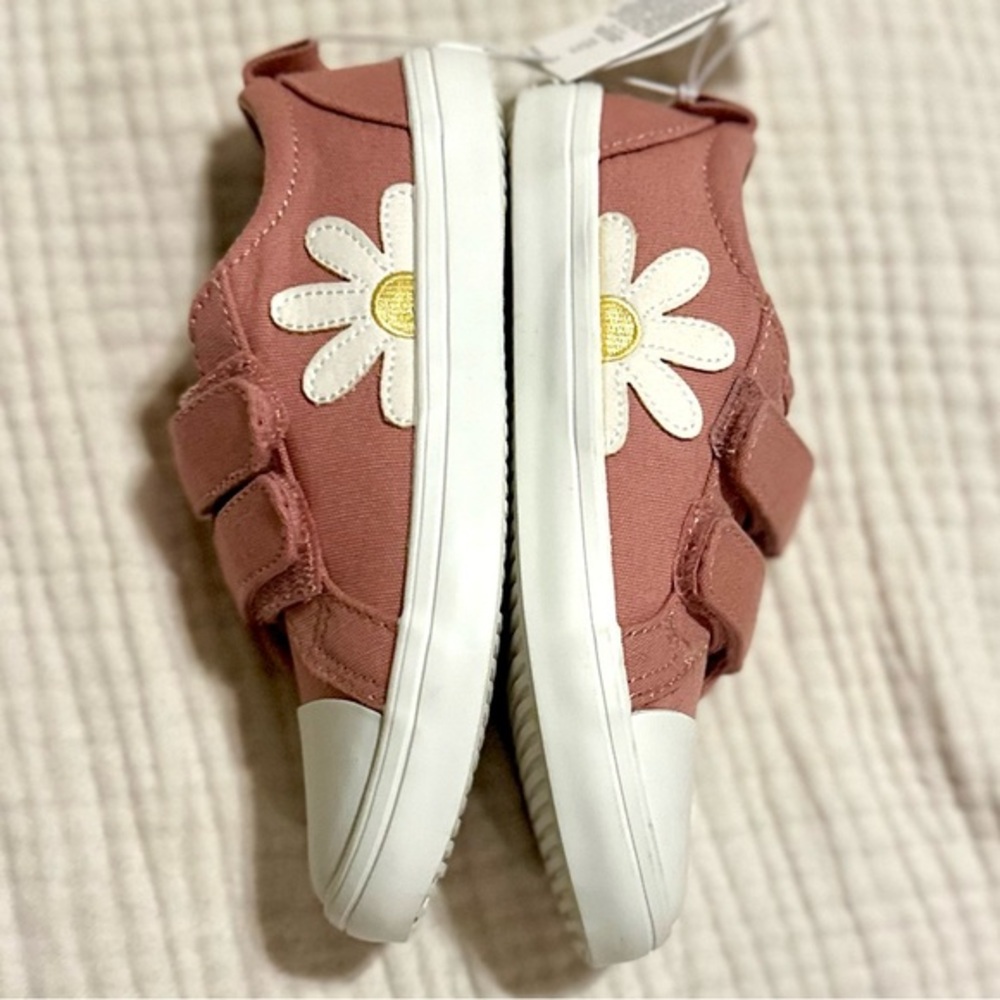 NWT Old Navy Pink and White Casual Sneakers with Floral Design